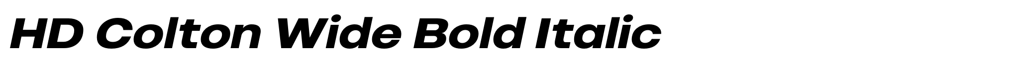 HD Colton Wide Bold Italic image